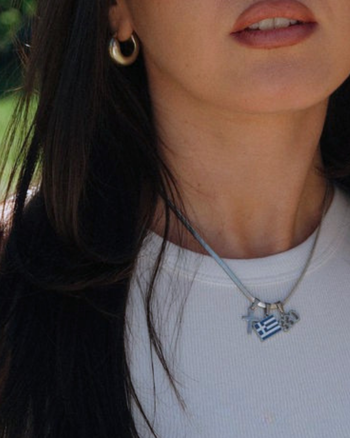 Youngstown Greek Holy Trinity Silver Charm Necklace